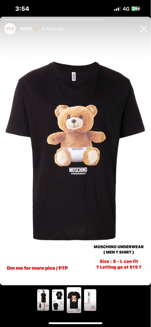 mens moschino top