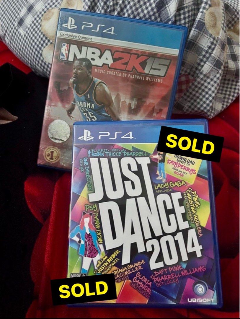 NBA 2K15 and Just Dance 2014 (Category: PlayStation) located in Caloocan City. Submitted by kyleblake (Listing ID 1266876608, Image 1). Description: NBA 2K15 - 400 pesos -nagamit ko once or twice lang and maingat walang gasgas Just Dance 2014 - 450 pesos -SOLD .