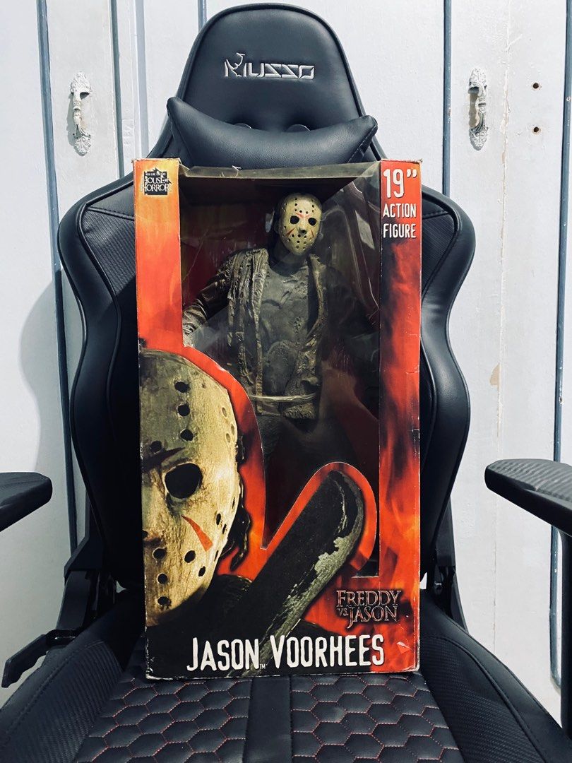 NECA Jason Voorhees 19" Figure (Category: Figurines & Statues) located in Valenzuela. Submitted by von_ivan (Listing ID 1278067265, Image 1). Description: Jason Voorhees 19 inch Action Figure Old stock 7/10 Box Condition Stored but not used Complete with Machete and extra Hand Removable Mask.