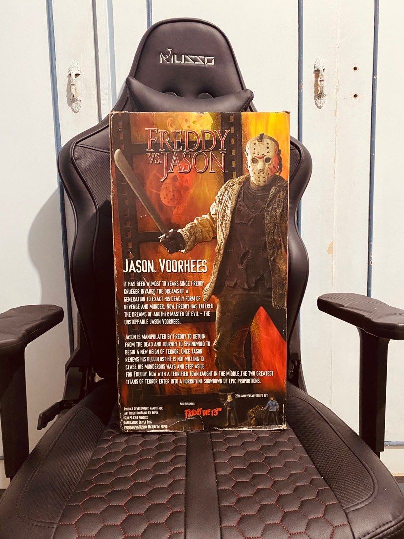 NECA Jason Voorhees 19" Figure (Category: Figurines & Statues) located in Valenzuela. Submitted by von_ivan (Listing ID 1278067265, Image 2). Description: Jason Voorhees 19 inch Action Figure Old stock 7/10 Box Condition Stored but not used Complete with Machete and extra Hand Removable Mask.