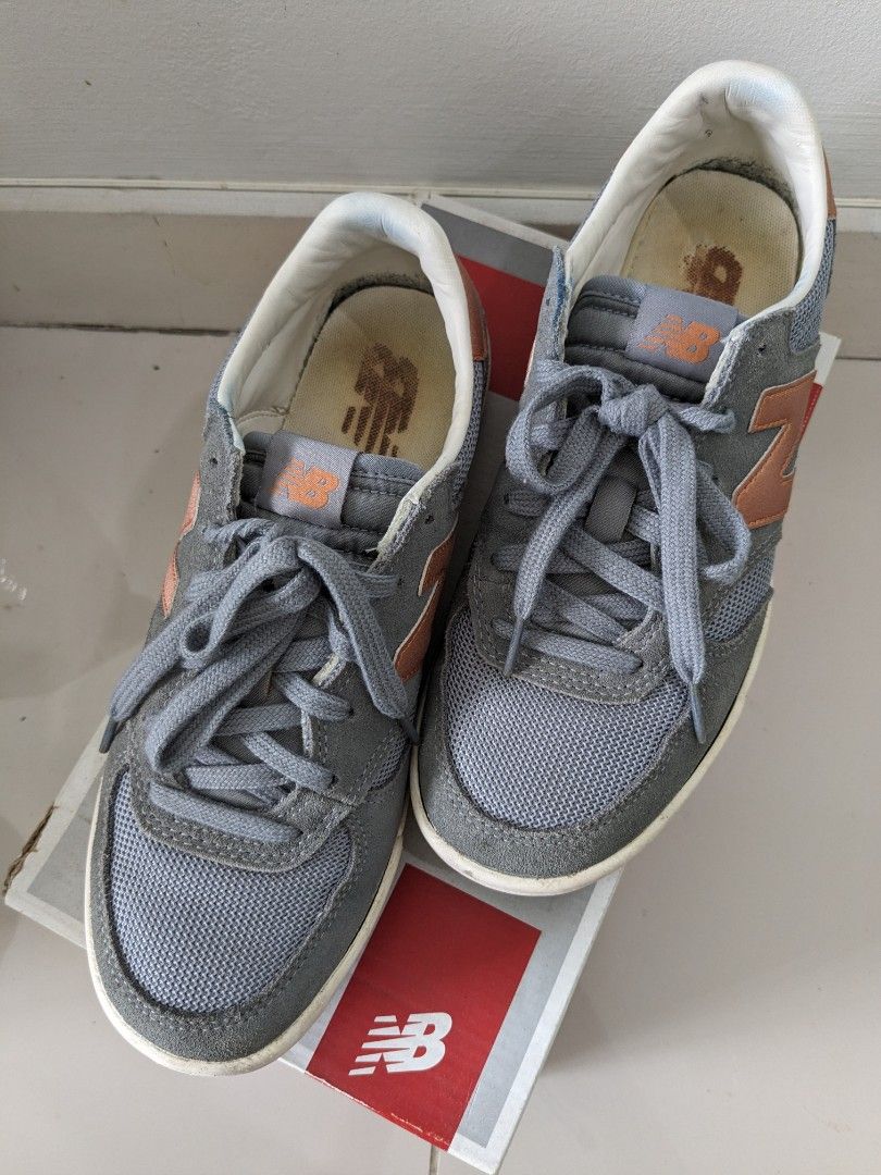 New Balance Sneakers Size 8.5 US Gray with Rose Gold accents