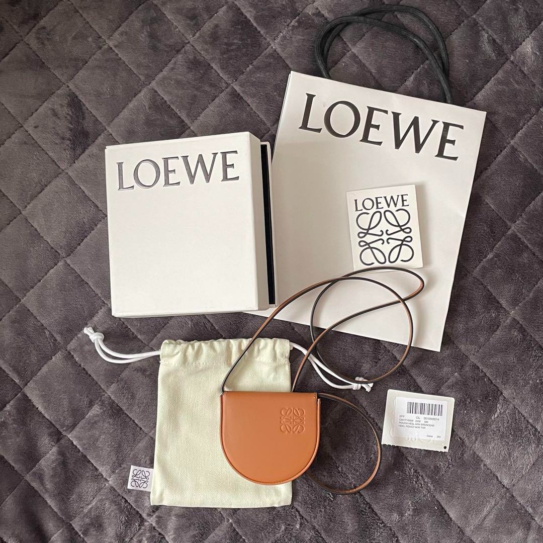 Loewe large heel pouch tan cheap