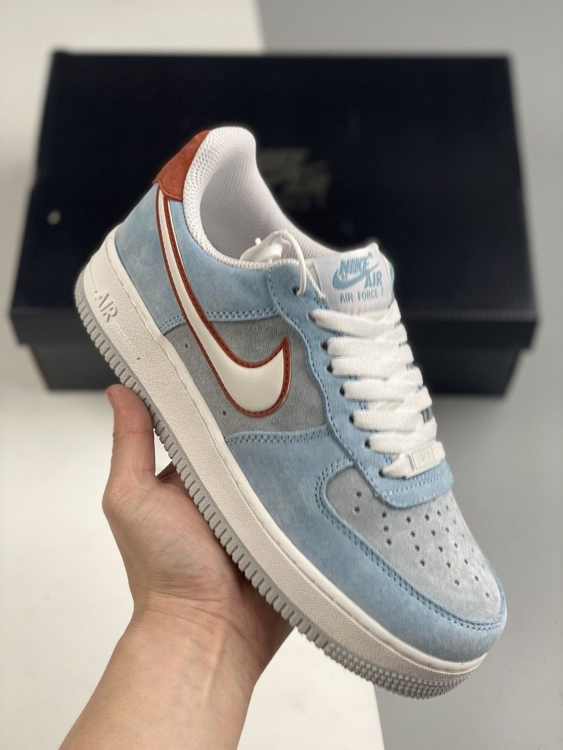 Nike air force sales one light armory blue