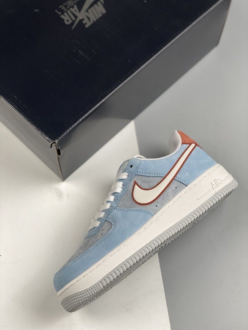 Nike air force new arrivals 1 light blue suede