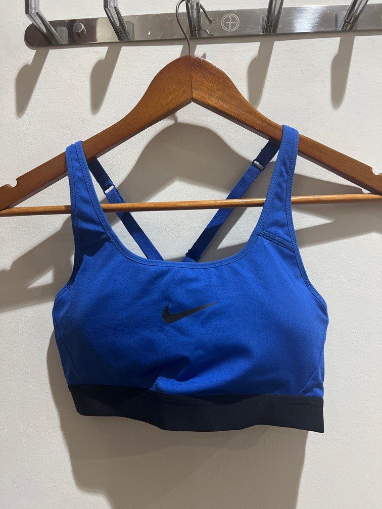 Nike Blue Indigo Sports Bra size M Olah Raga Baju Olahraga di