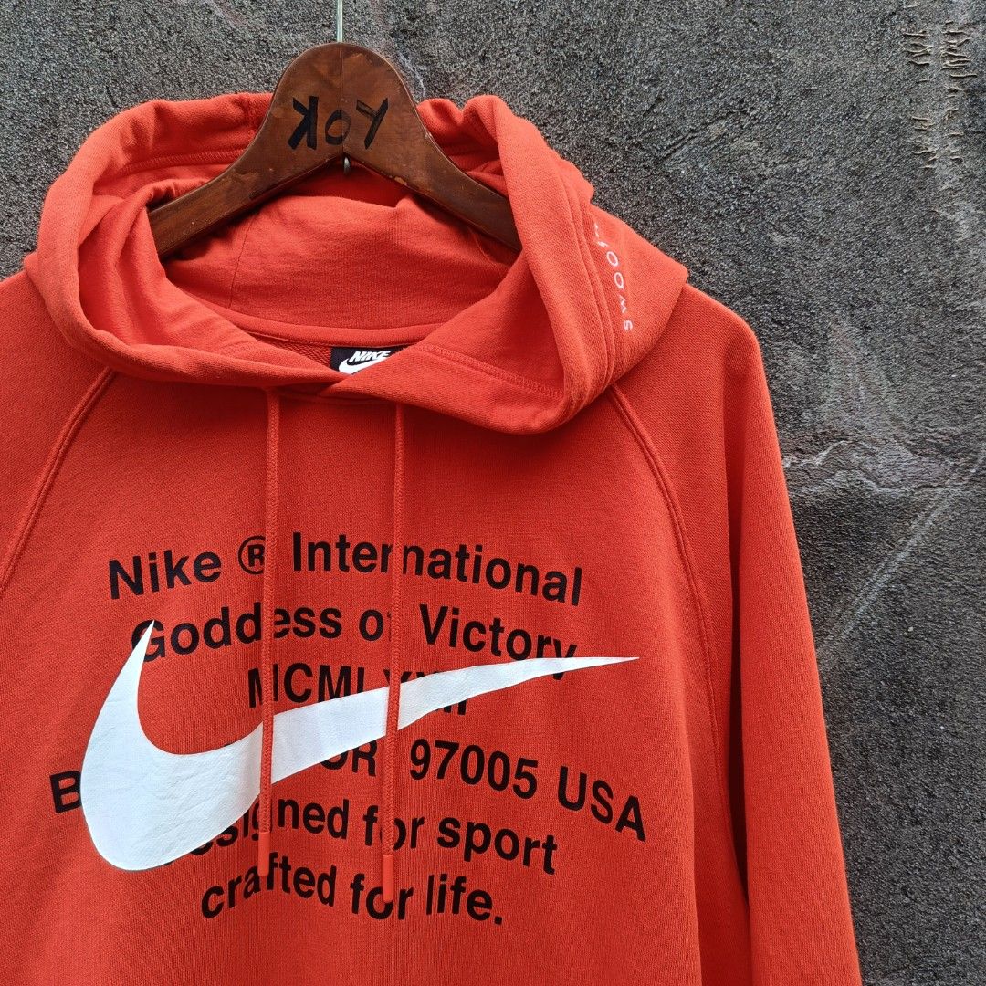 Nike international hoodie orange clearance