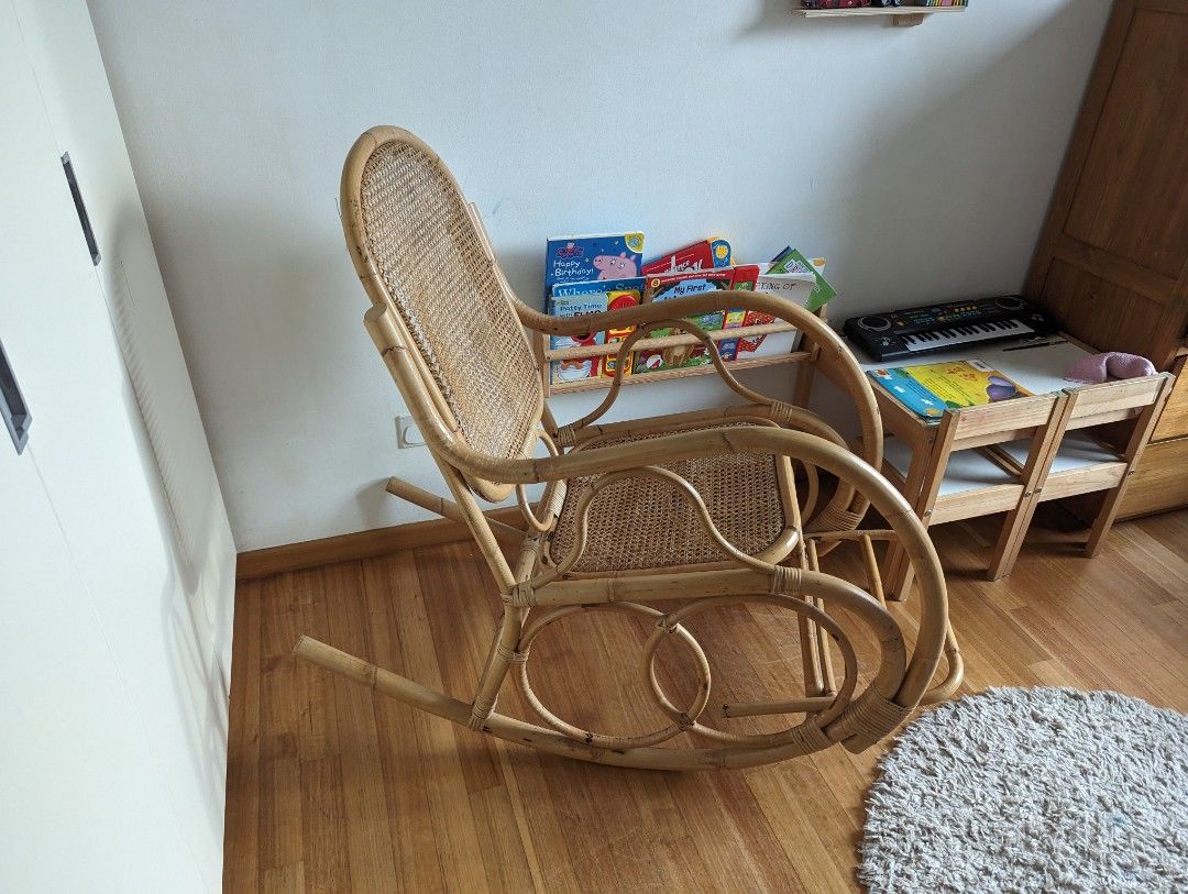 Nursery Rattan Rocking Chair Furniture Home Living Furniture