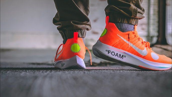 Off white zoom discount fly mercurial on feet