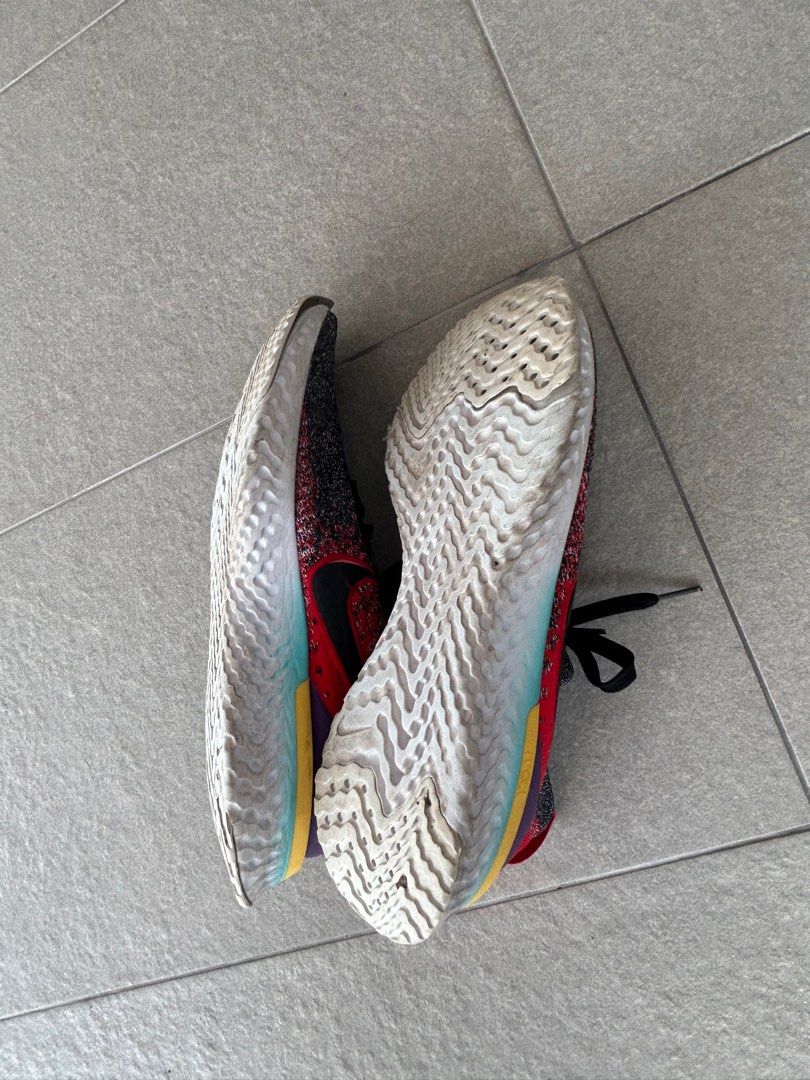 Nike epic react flyknit 2 black hyper jade university red store