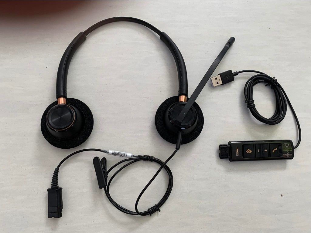 PLANTRONICS ENCOREPRO HW520 POLY DA80 ADAPTER USB HEADSEAT NOISE