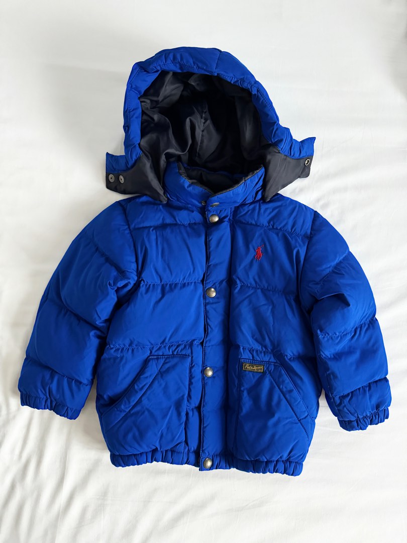 Ralph Lauren Kids Black Down Polo Pony Puffer Jacket (6-14 Years
