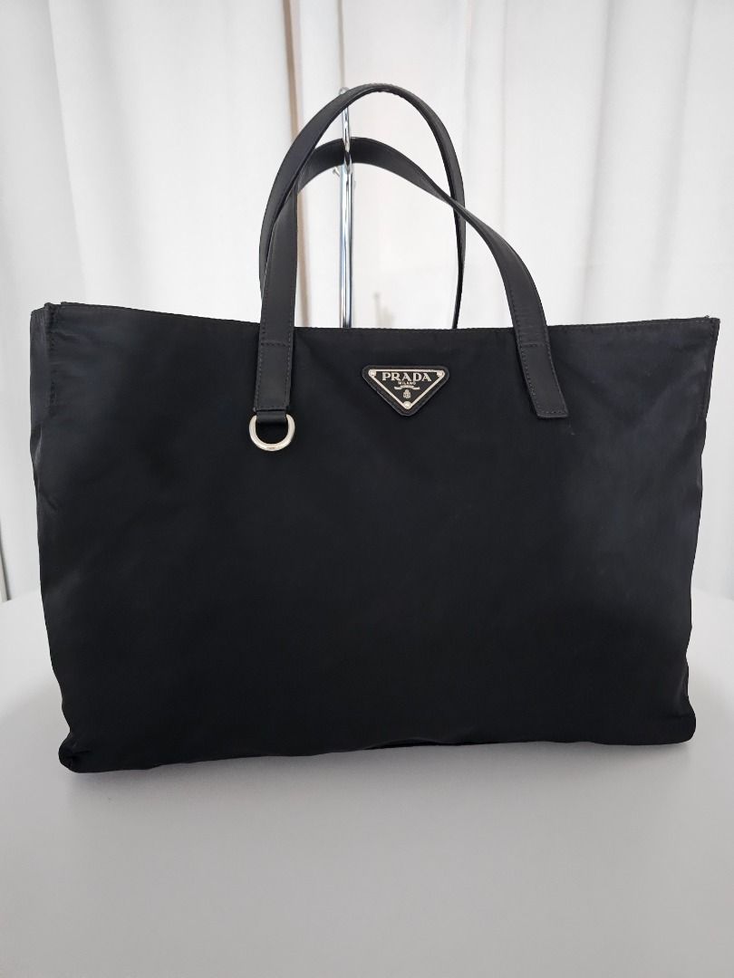Vintage black prada handbag on sale