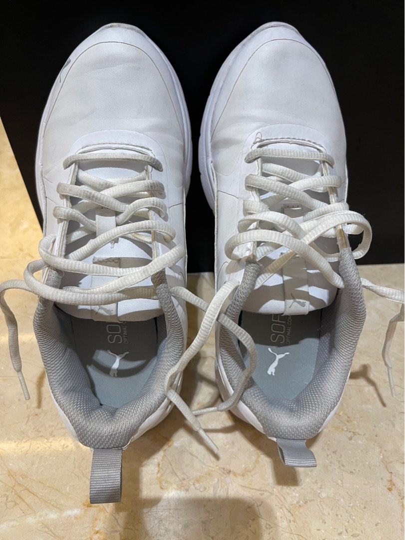 Puma school white shoes, Babies & Kids, Babies & Kids Fashion on Carousell