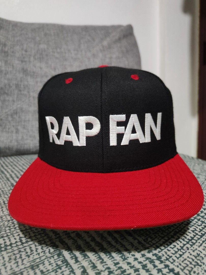 Rap Fan (Category: Caps & Hats) located in Antipolo. Submitted by lian_and_liam (Listing ID 1277917524, Image 1). Description: snapback OSFA made in Vietnam 80%acrylic 20%wool manage your expectations this is a pre-loved item.