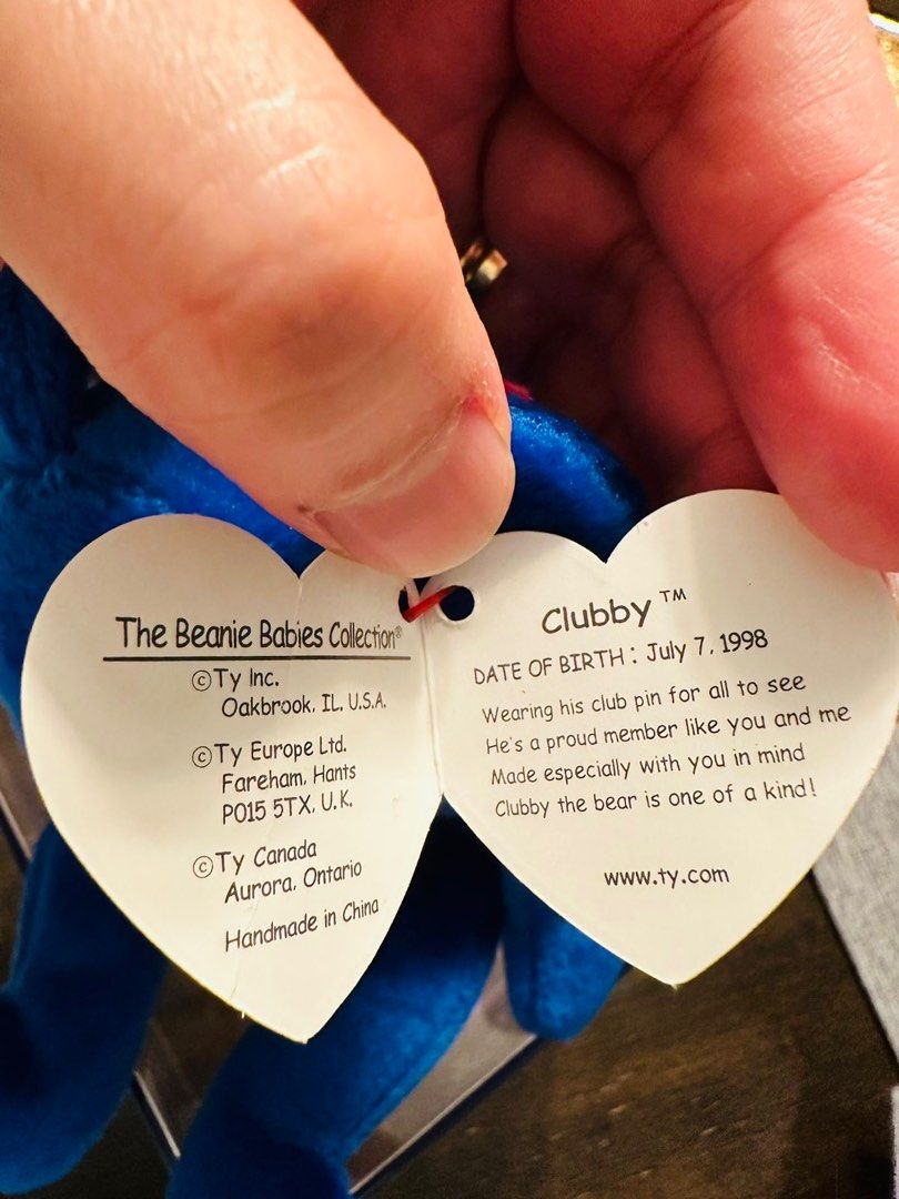 Clubby beanie baby 2025 july 7 1998