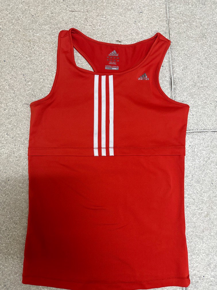 Red Sleeveless tank top Women s Fashion Activewear on Carousell
