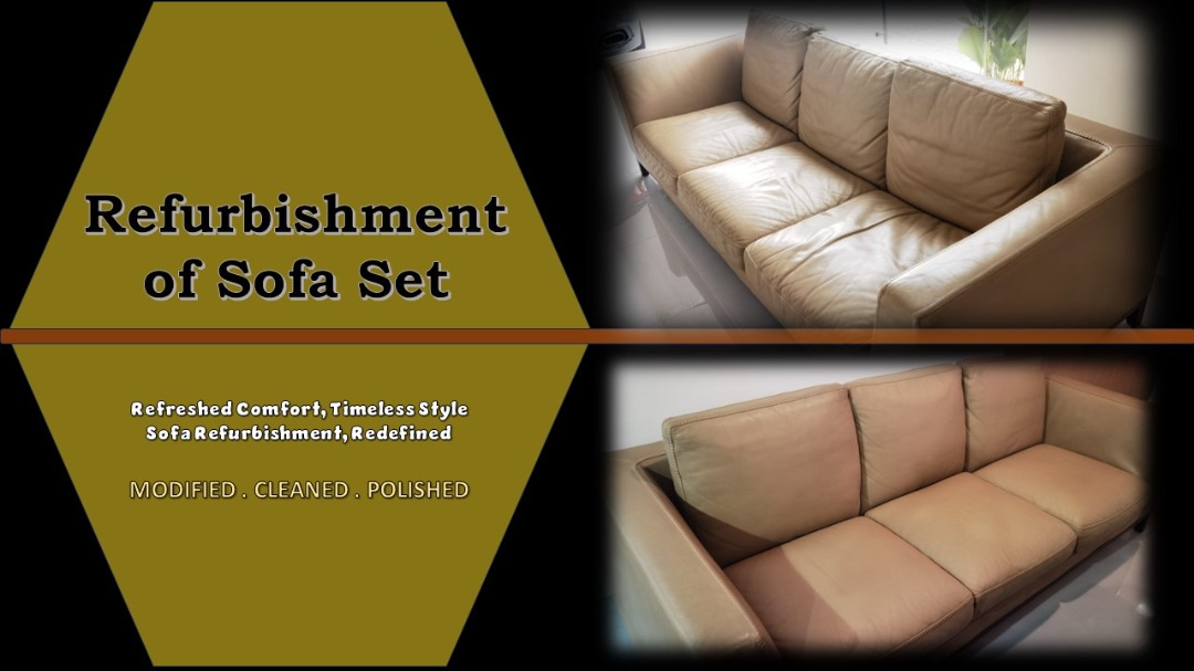 Refurbishment of sofa set, Furniture & Home Living, Furniture, Sofas on