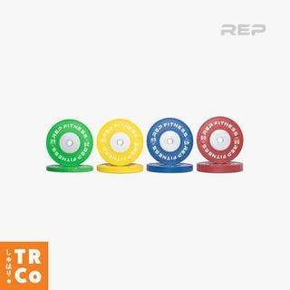 REP Competition Bumper Plates LBS. Olympic Weightlifting Cross-Training Bumper Plates.Low Bounce, IWF Standard. Color-Coded
