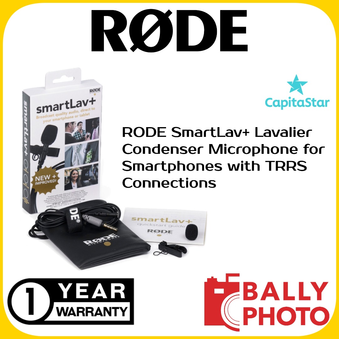 RODE SMARTLAV+ Lavalier Condenser Microphone for Smartphones