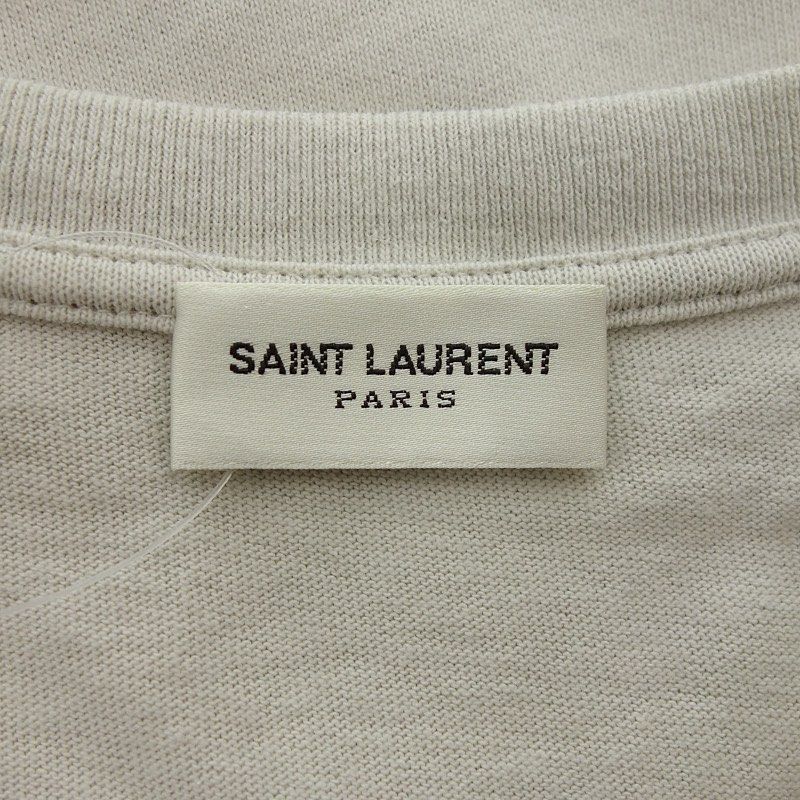 SAINT LAURENT PARIS 小logo半袖短t T恤ysl 聖羅蘭, 他的時尚, 上身及