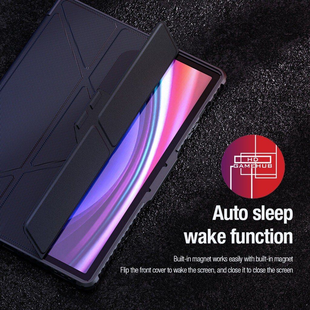 Samsung Tab S9 / S9 Plus NILLKIN Smart Case Bumper CamShield Pro (Category: Cases & Sleeves) located in Quezon City. Submitted by playamerica (Listing ID 1277931421, Image 2). Description: ● Available models: - Samsung Tab S9 (SM-X710 - SM-X716B) - Samsung Tab S9 Plus (SM-X810 - SM-X816B) ● Magnetic Design ● Precise Cutouts ● Strong protection ● 5 Flexible folding position ● Rear Camera Protection ● Easy to slide snap-in design ● Materials: TPU E