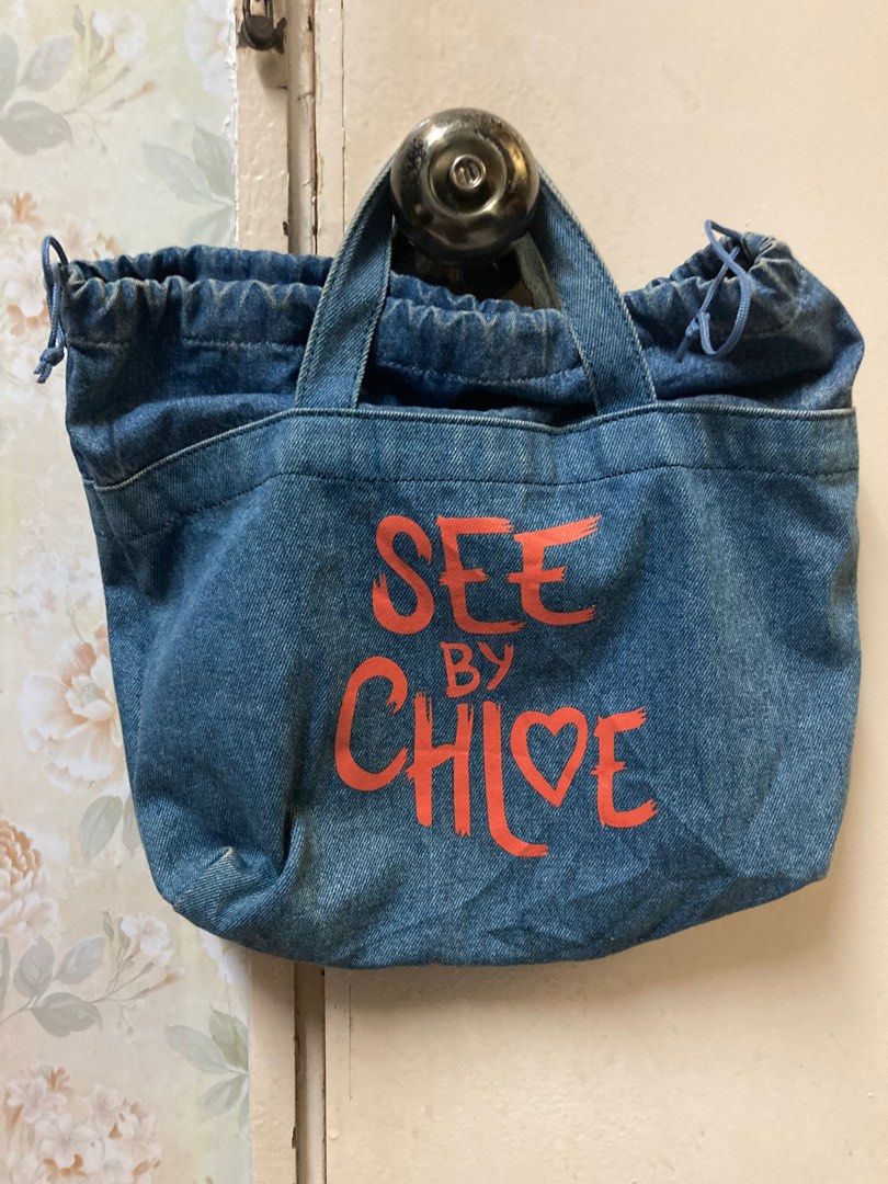 See by chloe hot sale denim tote