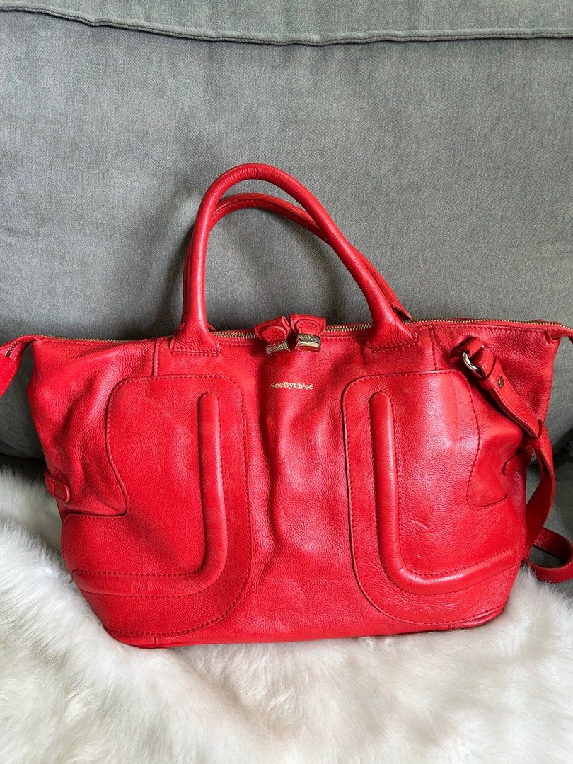 Chloe online red handbag