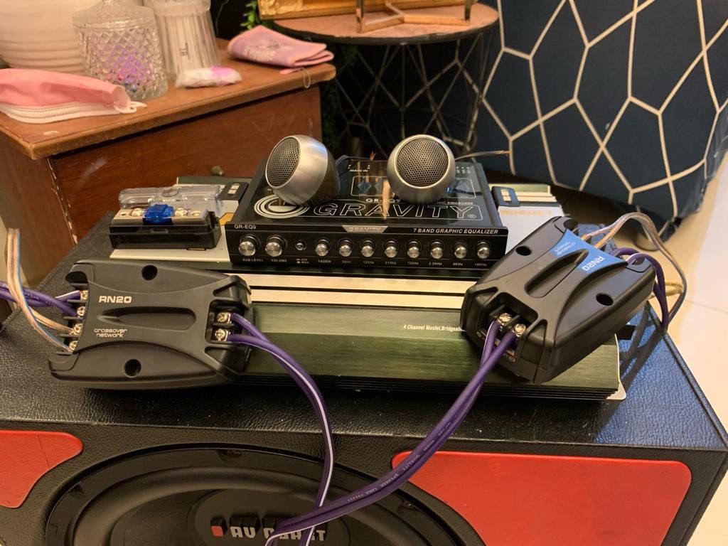 Sound system kereta. Amp kole 4chanel,, Audio, Other Audio Equipment on