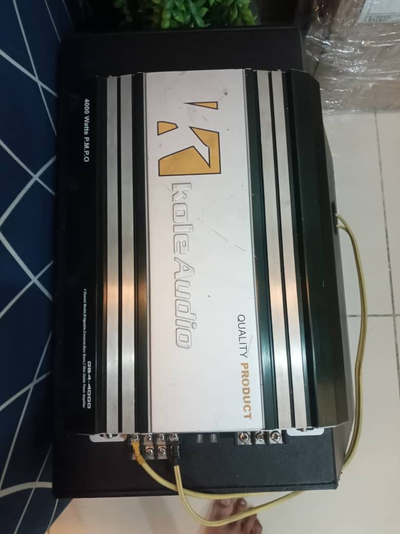 Sound system kereta. Amp kole 4chanel,, Audio, Other Audio Equipment on