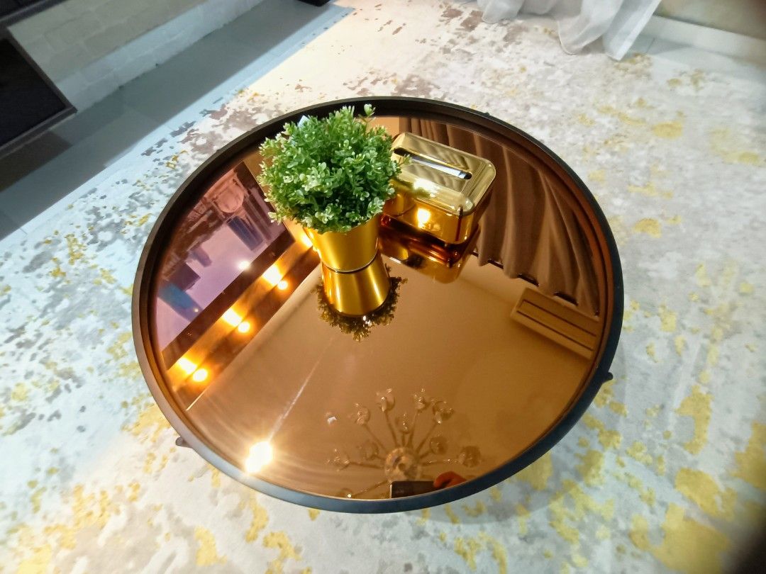 Rose gold hotsell mirror coffee table