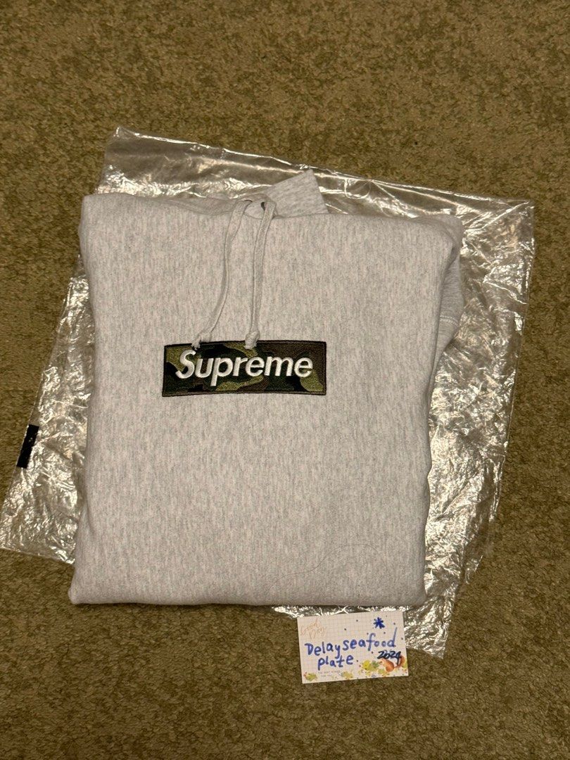 Supreme Box logo hooded sweatshirt XL ash grey wtaps nbhd mdns