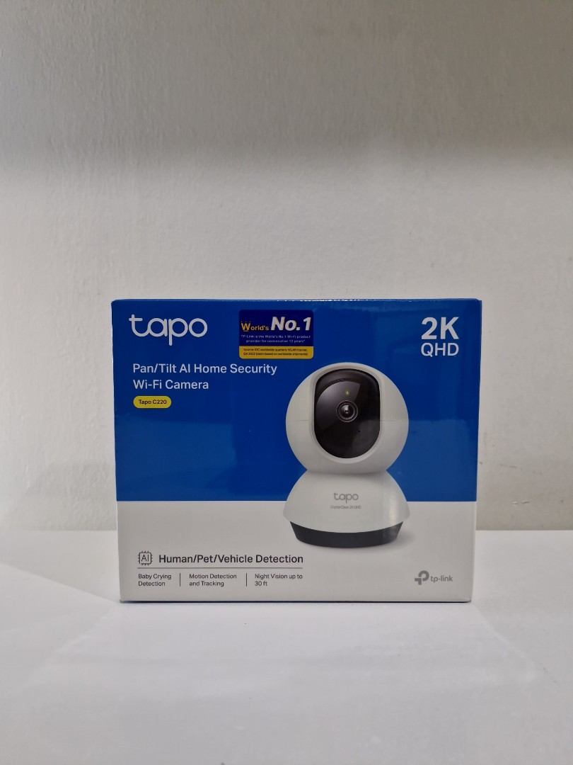 Tapo C220 Pan/Tilt AI Home Security Wi-Fi Camera, 2K QHD