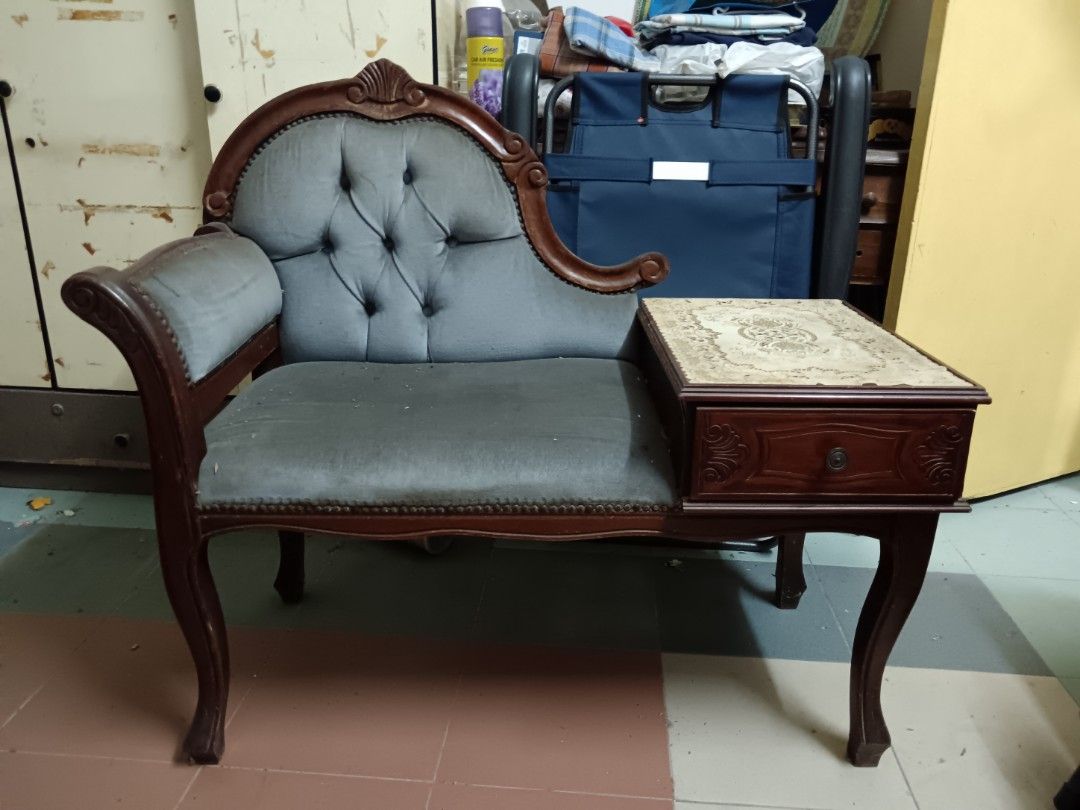 Antique telephone best sale chair for sale