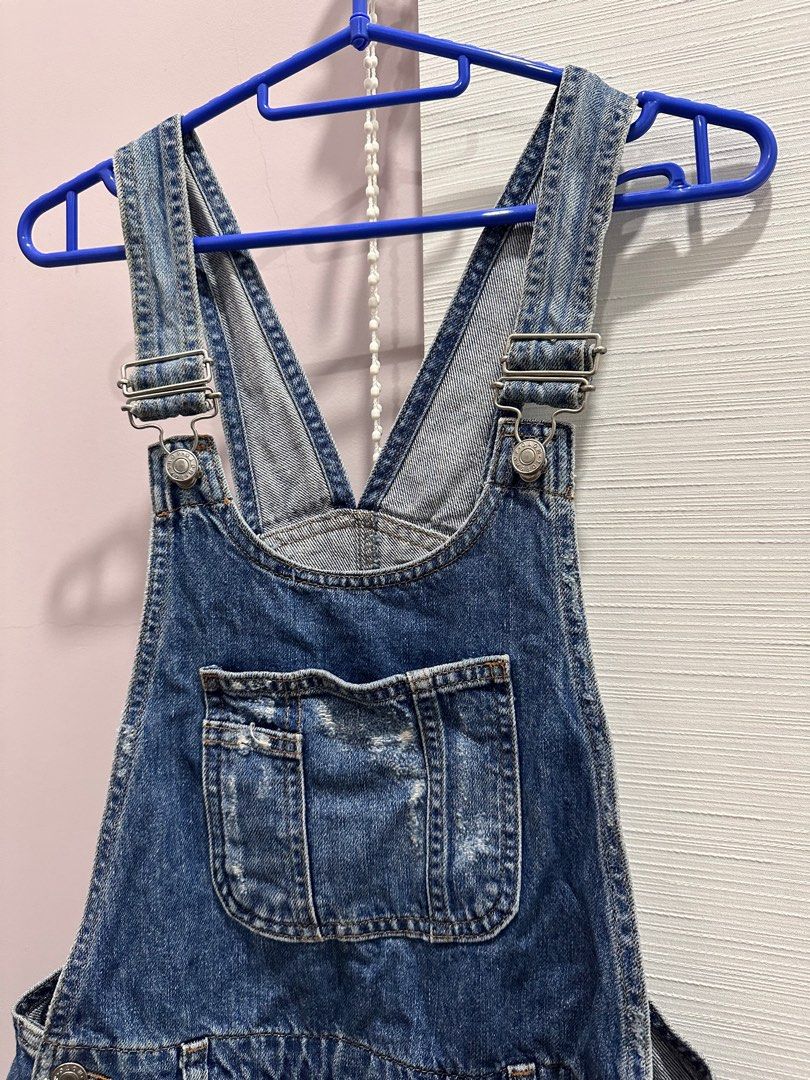 TOPSHOP Patchwork Denim Overalls in Blue | Lyst UK