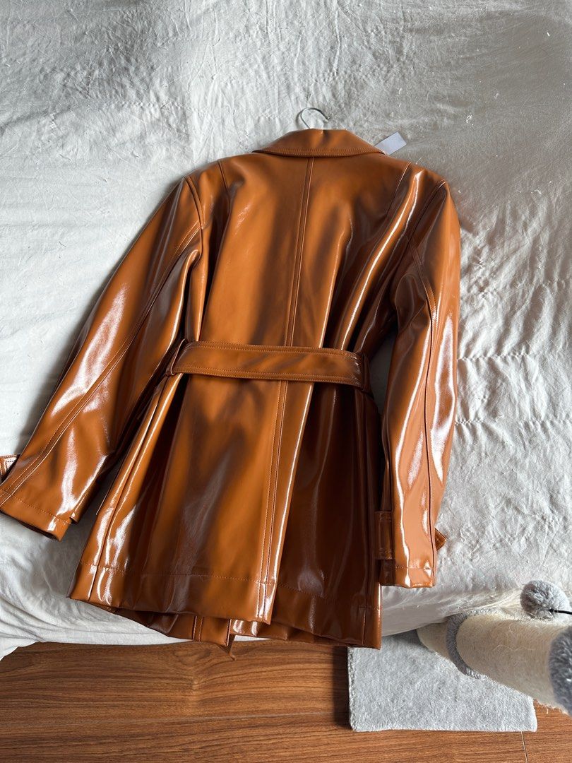 Patent trench clearance coat topshop