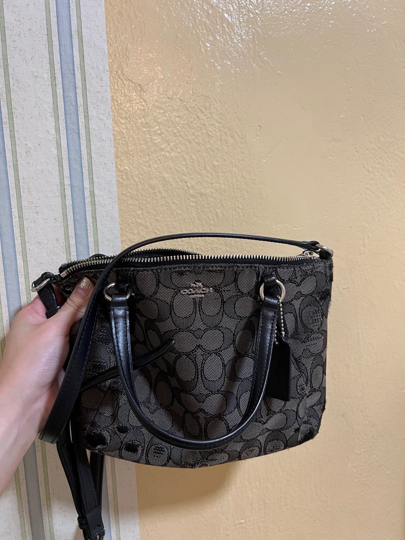 Coach outline signature mini best sale kelsey crossbody satchel bag