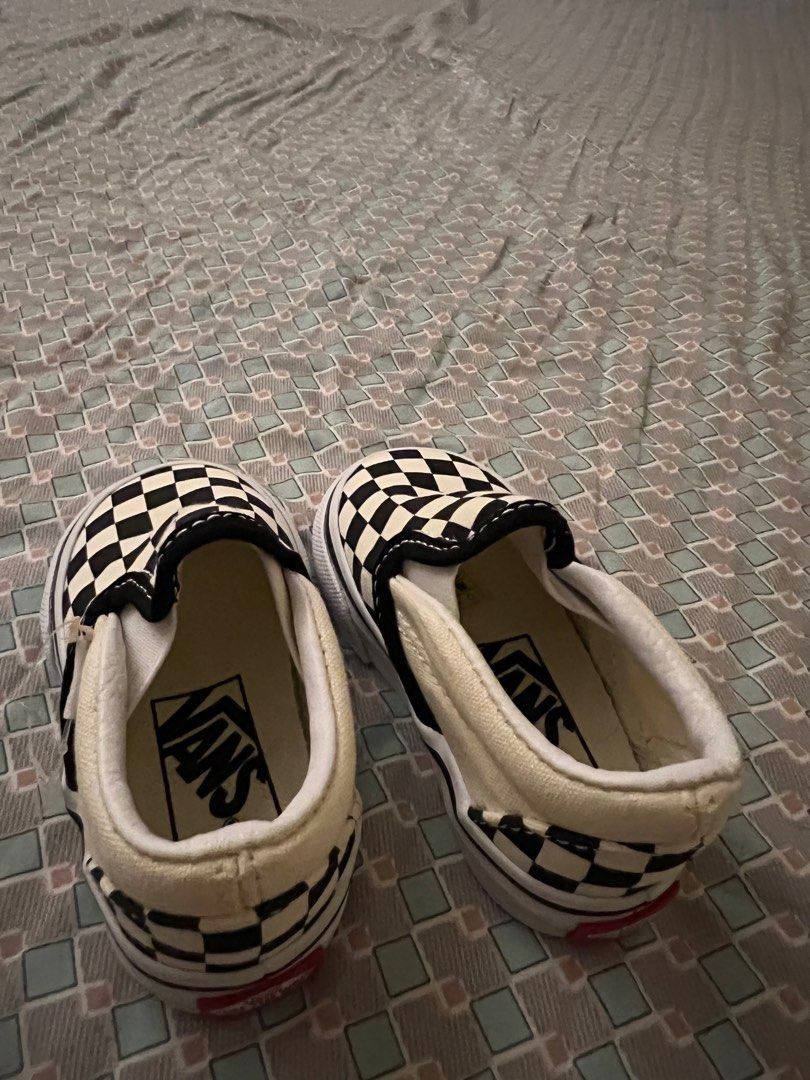 Faded checkered cheap vans