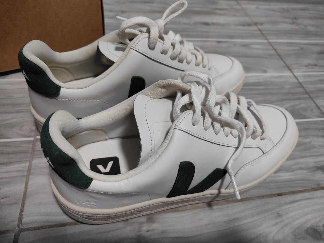Veja v12 navy green shoes Women s Fashion Footwear Sneakers on