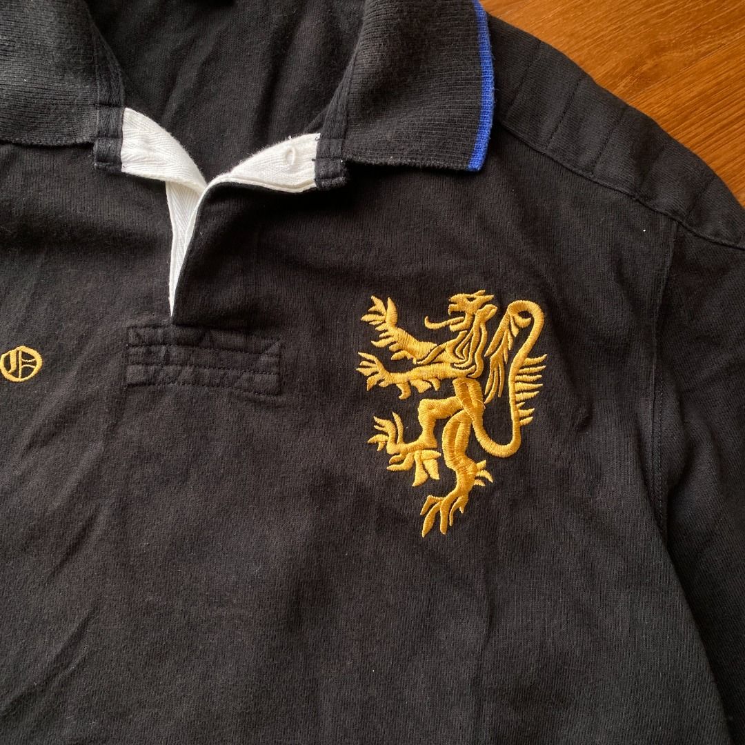 SALE - Vintage 1990s Black Ralph Lauren Polo Lion Crest Rugby