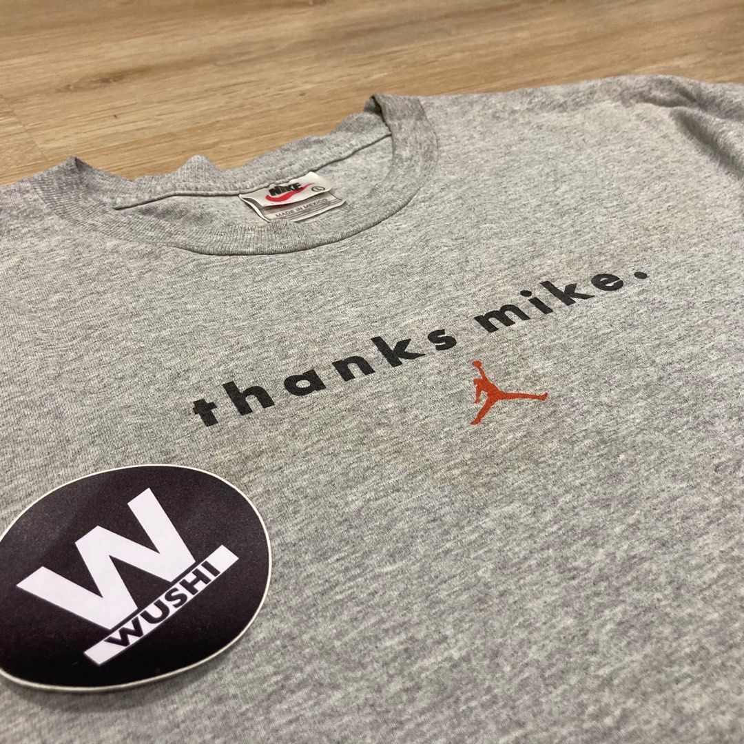 日本直営90\'s NIKE Thanks Mike Tシャツ XL グレー ジョーダン トップス