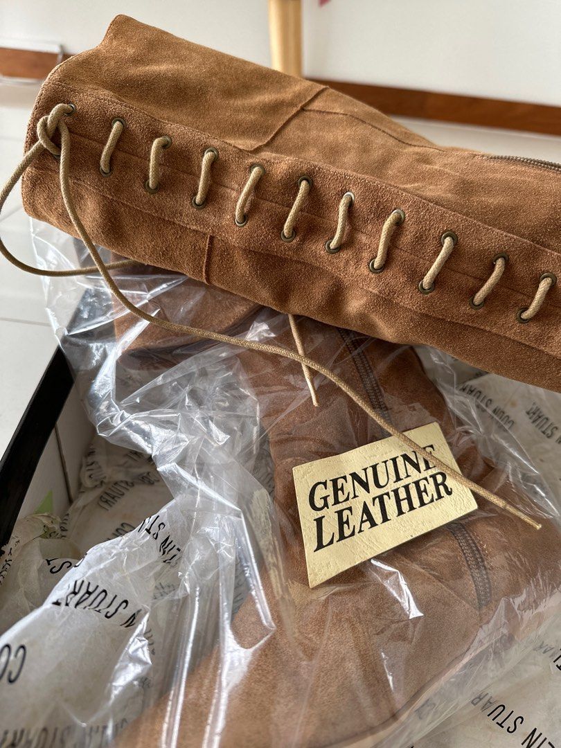 Vintage Genuine leather over the knee boots