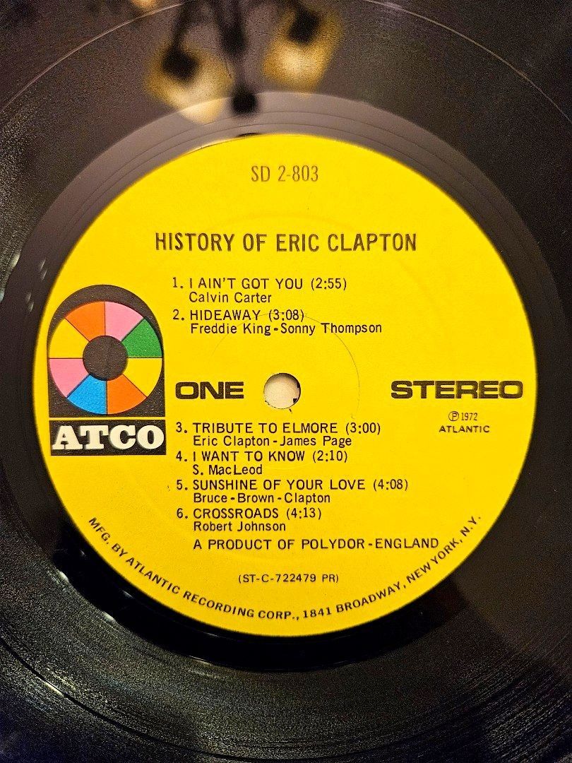 Vinyl Record: Eric Clapton - History Of Eric Clapton [Genre: Rock ...