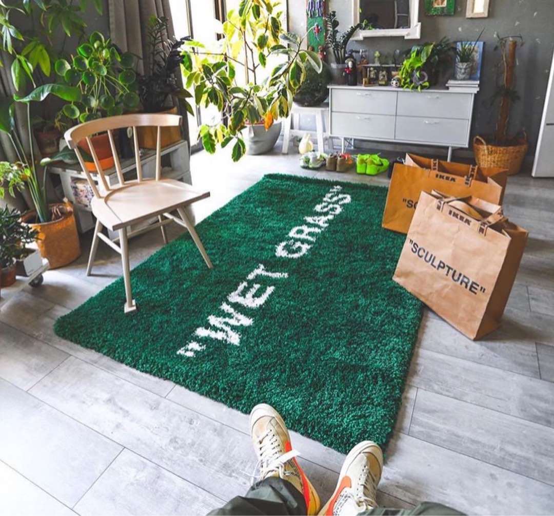 Virgil abloh x ikea wet grass rug, Furniture & Home Living, Home Decor ...