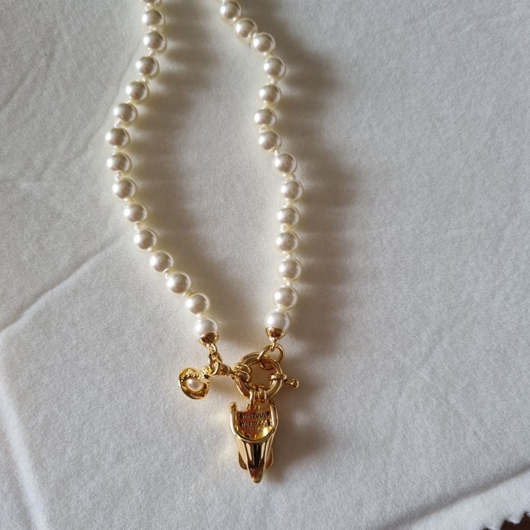 Vivienne westwood pearl choker necklace fox head