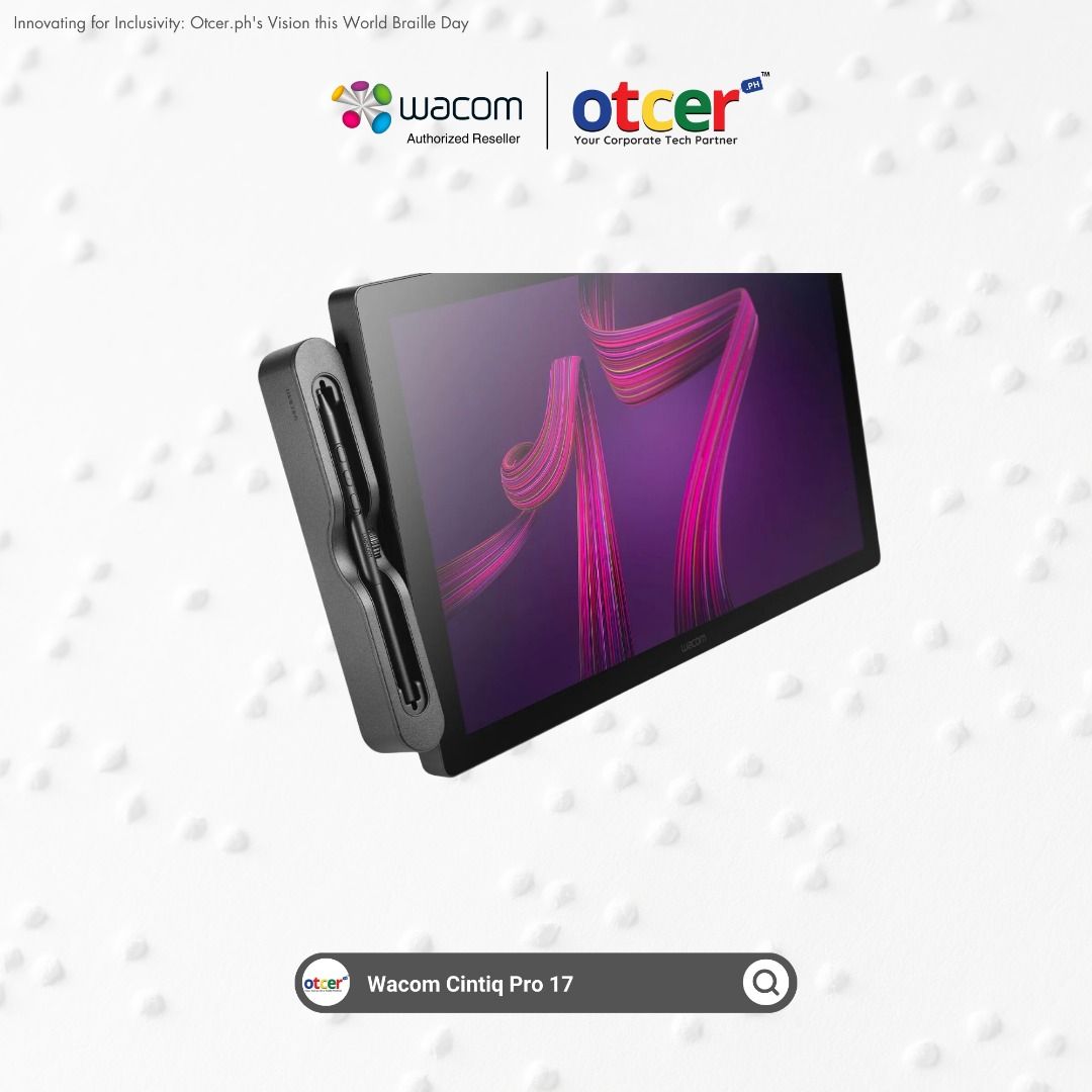 Wacom Cintiq Pro 17 (Category: Office & Business Technology) located in Pasig City. Submitted by otcer.philippines (Listing ID 1278030371, Image 3). Description: Streamline your design process with the Wacom Cintiq Pro 17's intuitive interface. Enjoy the efficiency of customizable ExpressKeys and multi-touch gestures—maximized screen, minimized footprint. Upgrade your workflow at Otcer.ph, or contact us: +63 919 839 9123 | sales@otcer.ph. #Design
