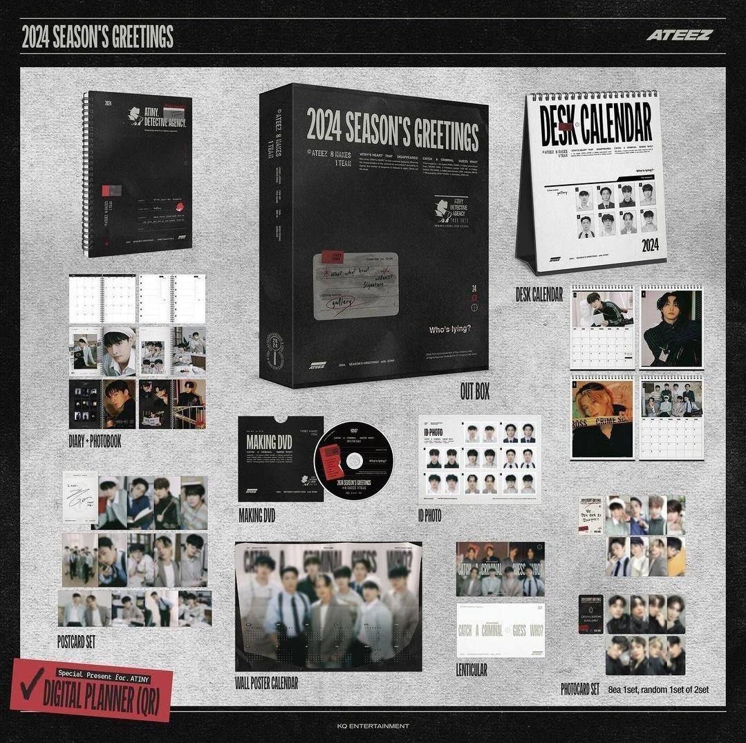 wts ateez seasons greetings (yes24 pob), Hobbies & Toys