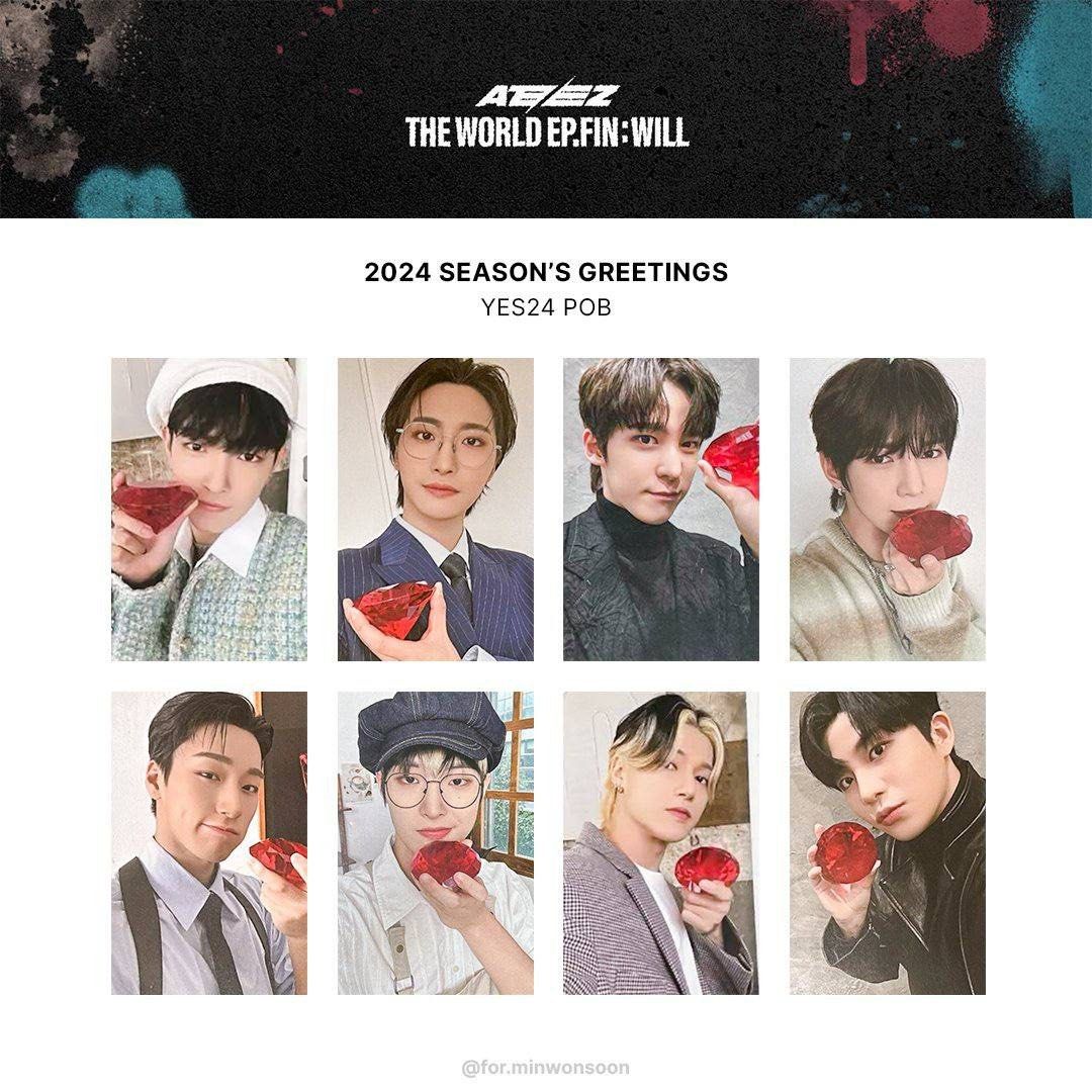 wts ateez seasons greetings (yes24 pob), Hobbies & Toys