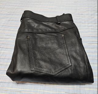 Leather White Pants for Men for sale