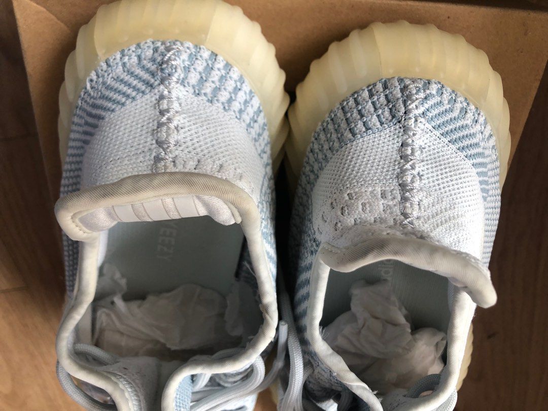 Yeezy 350 cloud 2025 white on feet
