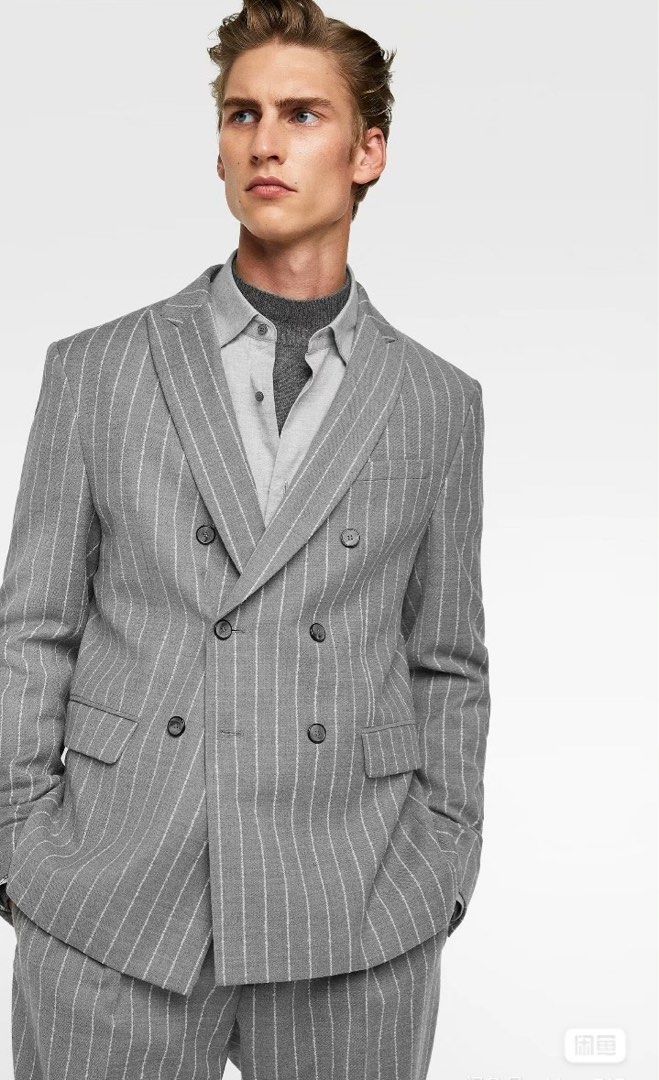 Zara mens grey blazer 2025
